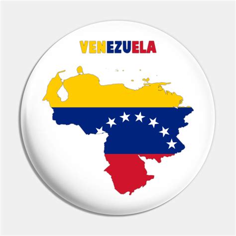 Venezuelan Flag Inside Map Of Venezuela Venezuela Flag Map Pin