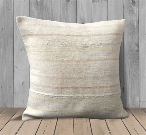 Pet and child protection for your couch. Cream White Brown Stripe Farmhouse Throw Pillow -20x20 ...