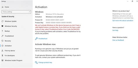 Windows 10 Education Activation Issue