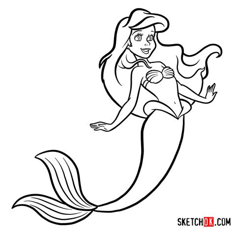 How To Draw Flounder And Ariel