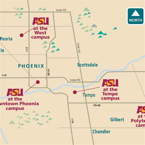 Map Of Arizona State University Campuses Download Scientific Diagram