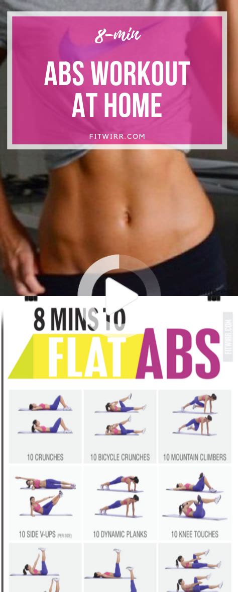 8 Minute Abs Workout The Best Core Firming Abs Workout Abs Workout