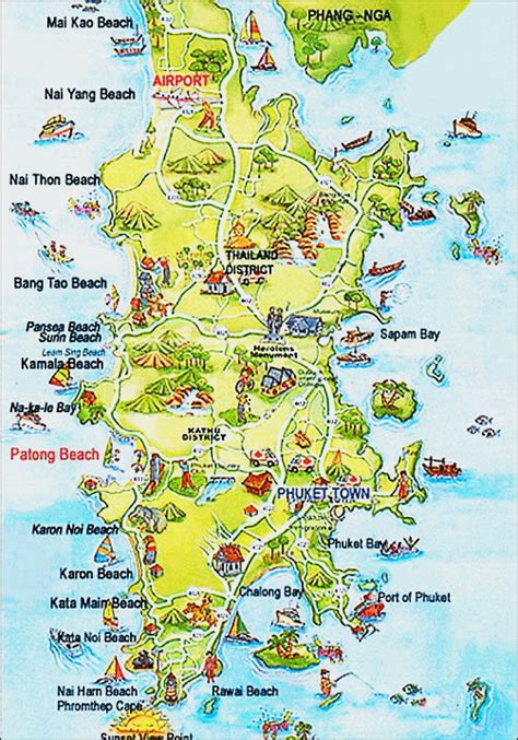 Phuket Travel Guide Phuket Map