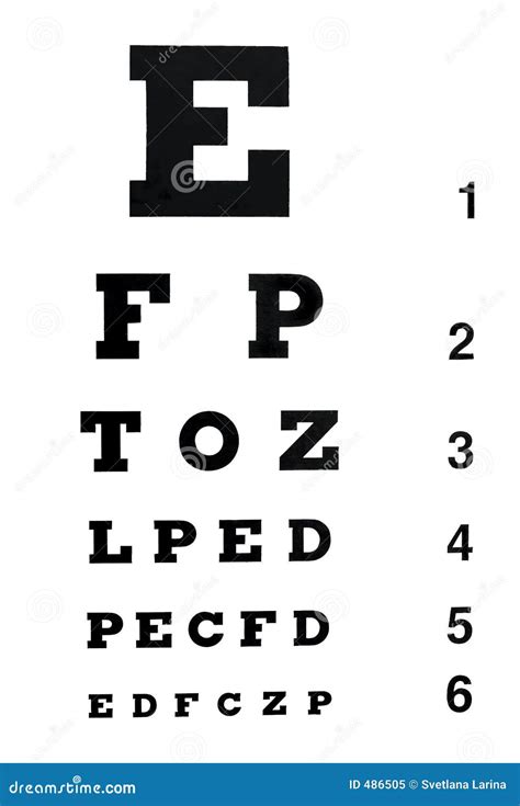 Eye Exam Chart Royalty Free Stock Photo Image 486505