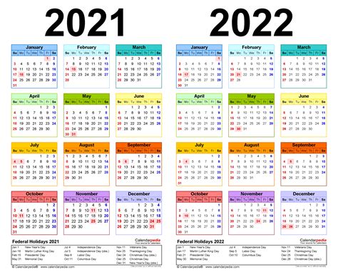 Every month has many terms and dates that can be of significance and one can record it in many ways in a monthly calendar for the year 2021. 2021-2022 Two Year Calendar - Free Printable Word Templates