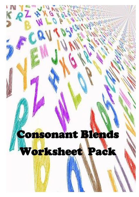 Consonant Blend Worksheets • Teacha