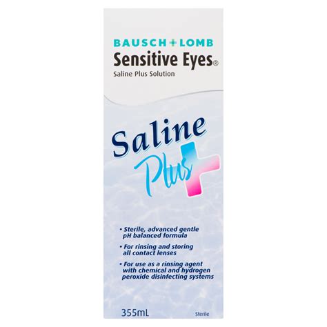 Bausch Lomb Sensitive Eyes Saline Plus Solution Sterile 355 Ml