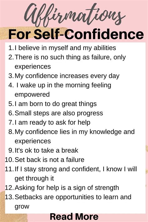 Affirmations For Confidence To Live A Better Life Affirmations