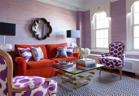 Purple And Red Eclectic Living Room Purple Living Room Colourful