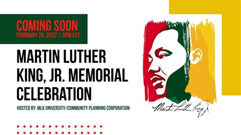 Martin Luther King Jr Memorial Celebration Youtube