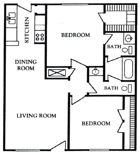Bedroom Bath House Plans Under Sq Ft Small Floor Plans Apartment