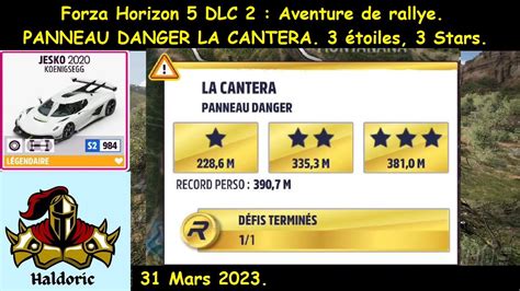 Forza Horizon 5 FH5 DLC 2 Aventure De Rallye PANNEAU DANGER LA