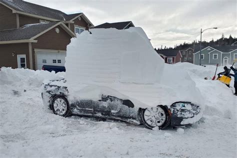 Newfoundland Is Searching For Cars Buried In Snow And The Photos Are