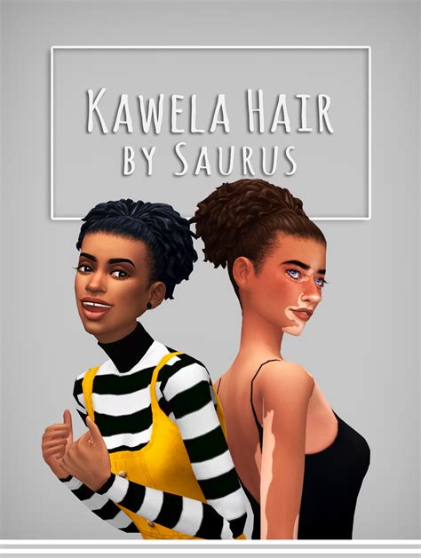 Kawela Hair Saurus Sims Hair Hair Sims 4 Curly Hair