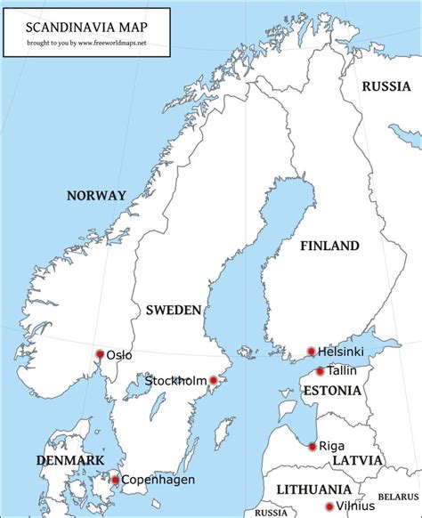 Free Printable Map Of Scandinavia Printable Templates