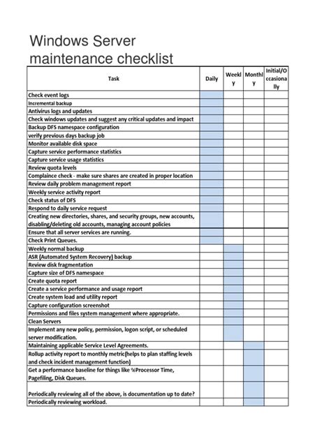 Download tutorial basic computer maintenance, free pdf course training by midyork library system on 11 pages. 00 Windows-Server-Maintenance-Checklist.pdf