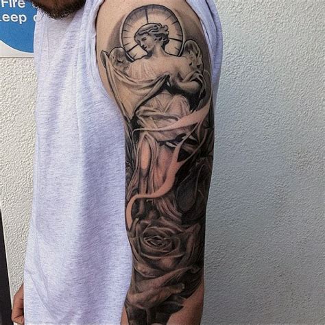 top 73 religious sleeve tattoo ideas [2021 inspiration guide]
