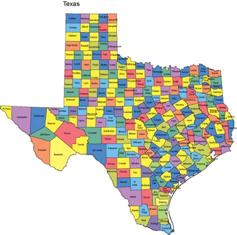 Counties Texas Interactive Map