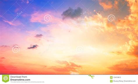 Background Of Colorful Sky Concept Dramatic Sunset With Twilight Color