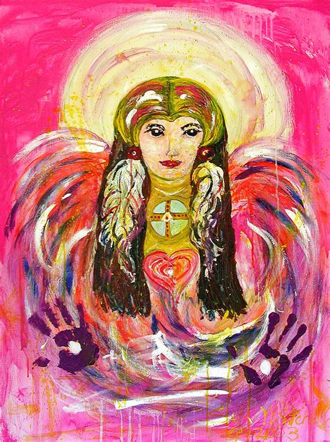 Pink Angel Painting By Sally Mitchell Fine Art America