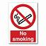 No Smoking Sign  Puffin Plastics