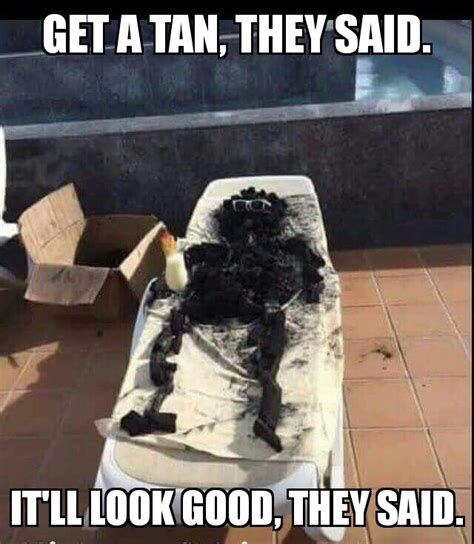 funny sunburn meme