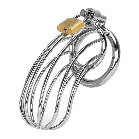 Buy Adult Games Stainless Steel Ring Cock Cage Lockable Sex Toys For Men Penis Cock Ring Sleeve