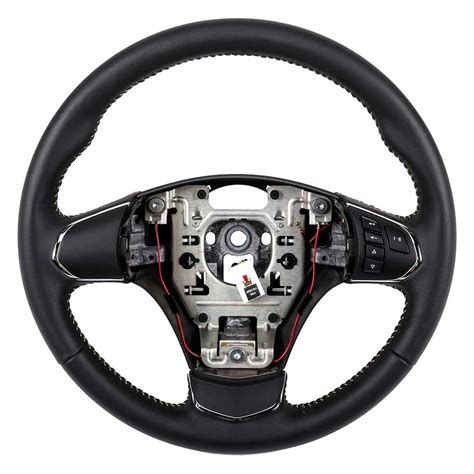 Acdelco® 22805646 3 Spoke Black Leather Wrapped Steering Wheel With