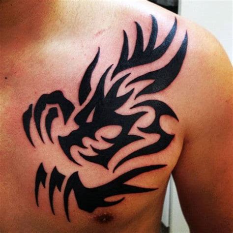 60 Tribal Dragon Tattoo Designs For Men Mythological Ink
