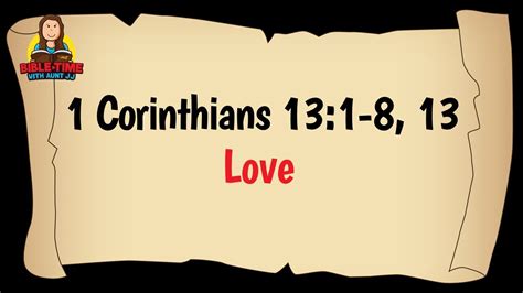 1 Corinthians 13 Love Jesus Loves Even Me Youtube