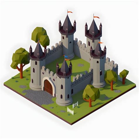 Premium Photo 3d Game Asset Designs 3d Castle