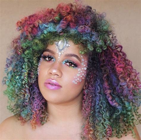 Pin By Curls4lyfe On True Colors Curly Hair Styles Dyed Natural Hair Super Curly Hair