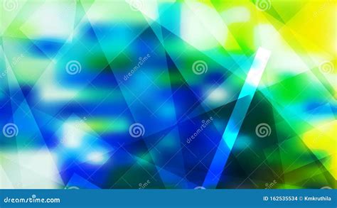 Abstract Geometric Blue Green And Yellow Background Image Stock Vector