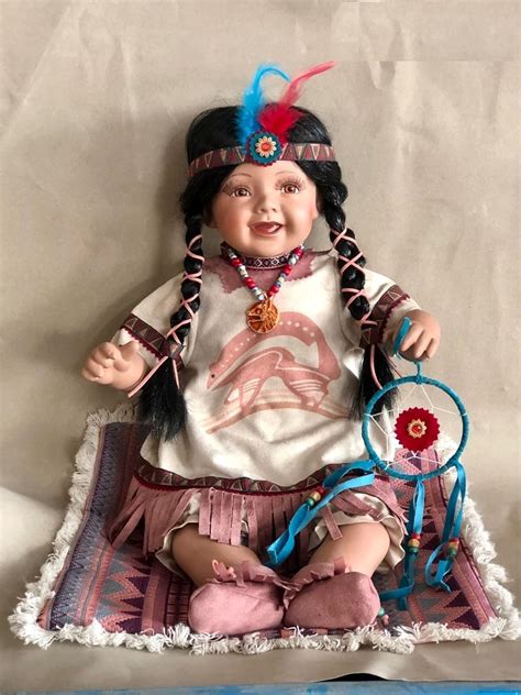 kinnex collections since 1997 24 collectible native american indian porcelain doll