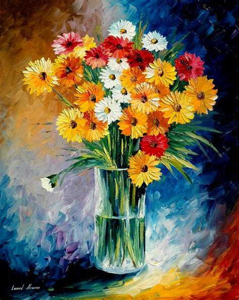 Frames And Colors Amazing Flower Paintings By Leonid Afremov