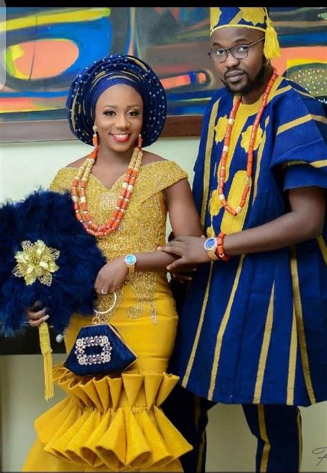 Mariage Traditionnel Africain Aso Oke Ensemble Complet Pour Etsy