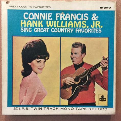 connie francis and hank williams jr 3 75 ips twin track reel to reel mono tape