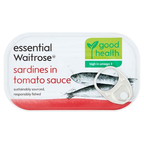 Maxmart Online Waitrose Essential Sardine In Tomato Sauce 120g