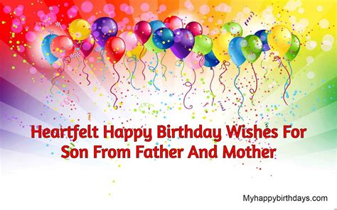 Heartfelt Birthday Wishes For Son From Father And Mother