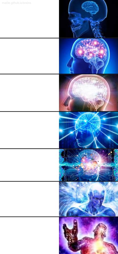 7 Tier Expanding Brain Meme Template Piñata Farms The Best Meme