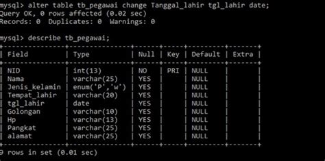 Cara Mengubah Nama Field Pada Tabel MySQL TauPintar Blog