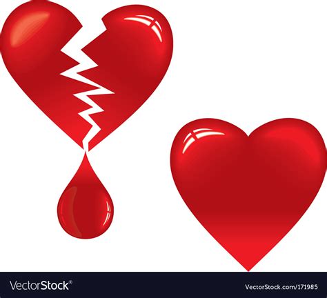 Elegant heart shaped card with red bow valentines day. Broken heart Royalty Free Vector Image - VectorStock