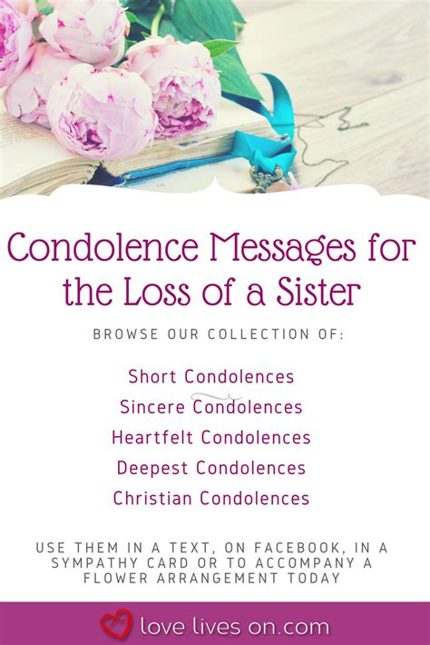 Sample Condolence Message For Loss Of Sister The Document Template
