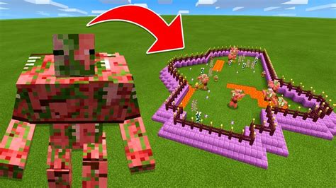 Minecraft Pe How To Make A Mutant Zombie Pigman Farm