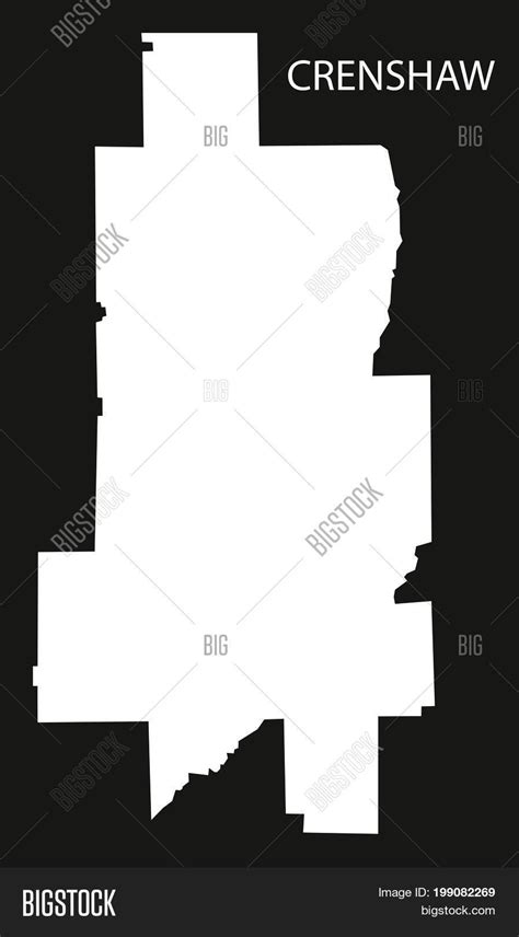 Crenshaw County Map Image And Photo Free Trial Bigstock