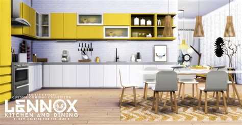 Sims 4 Ccs The Best Lennox Kitchen And Dining Set By Peacemaker Ic