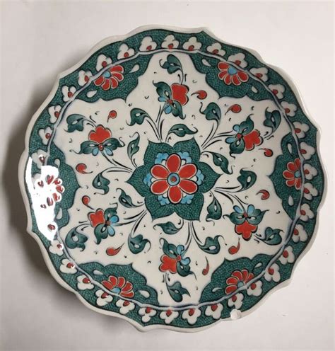 Kutahya Onuray Cini Turkish Ornate Hand Made Hand Painted Decorative