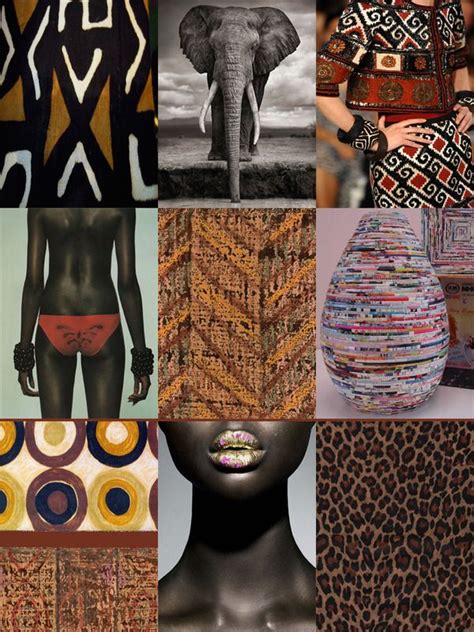 Fashion Afrique Chic Moodboard African Digital Art African Inspired Fashion Color Trends