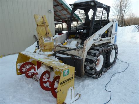 743 Bobcat Blowerhydraulicnt Blow The Snow20 At Full Throttle