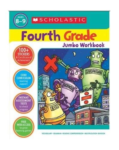 Scholastic Fourth Grade Jumbo Workbook Book The Fast Free Shipping